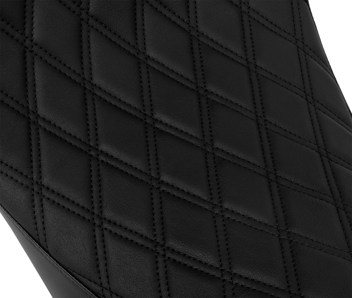 DRAG SPECIALTIES SEATS Solo Front Seat - Double Diamond - Black Stitch - w/ Backrest Option - FL '08-'23 4699B