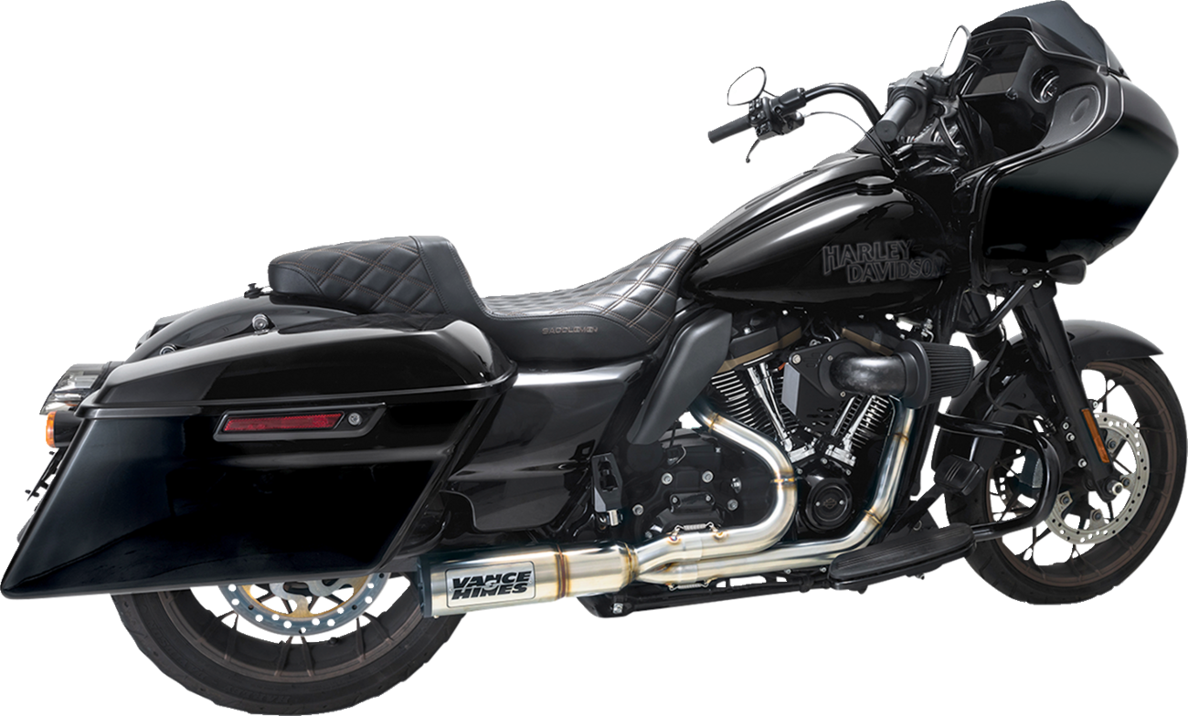 VANCE & HINES 2-into-1 High Output PCX™ Exhaust System - Brushed - Touring 27321-22