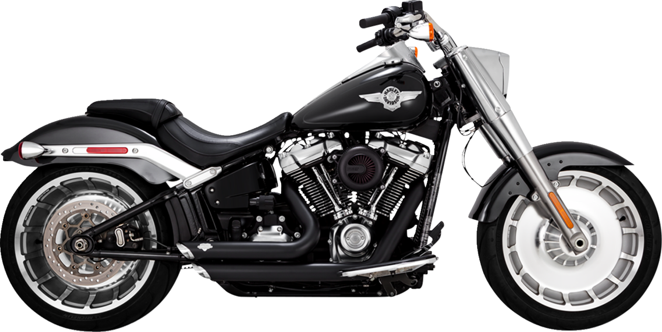 VANCE & HINES Shortshots Staggered Exhaust System - Black 47335-22