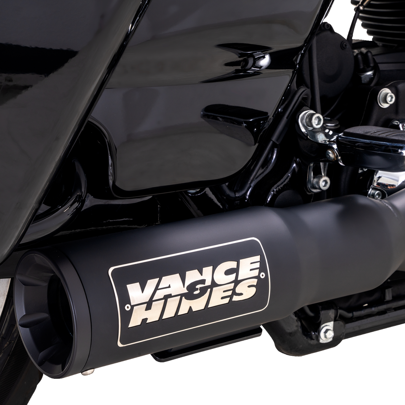 VANCE & HINES 2-into-1 High Output PCX™ Exhaust System - Black - Touring 47321-22