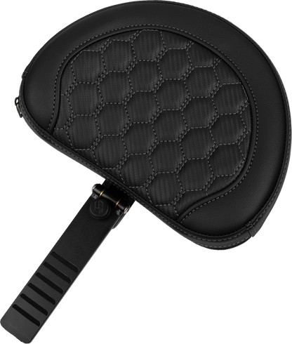 SADDLEMEN Roadsofa™ Extended Reach Seat - with Backrest - Honeycomb - Dark Gray Stitch - FLTR/FLHX '23-'24 823-07-190B2