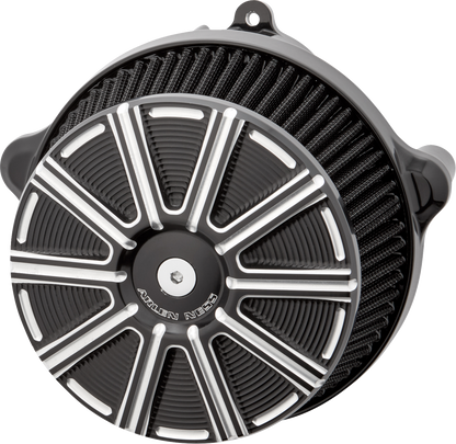 ARLEN NESS Big Sucker™ Stage 1 Air Cleaner Kit with Cover - 10 Gauge - Black with Machined Accents 600-307