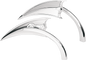ARLEN NESS Mirror - Micro - Scoop - Side View - Triangle - Chrome - Left 13-060