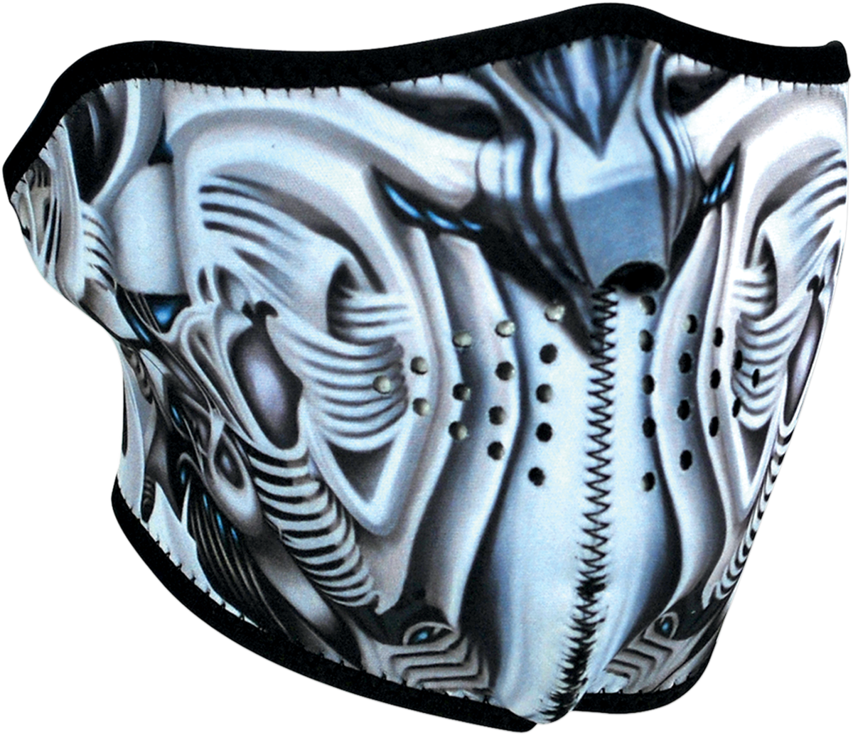 ZAN HEADGEAR Biomechanical Half Mask WNFM074H for Nose, Chin, and Cheeks - Water-Resistant Neoprene Facial Cover