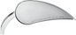 ARLEN NESS Mirror - Rad III - Side View - Teardrop - Chrome - Right 13-091