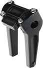THRASHIN SUPPLY CO. Handlebar Risers - Straight - 6" - Gauge Cutout - Black TSC-6025-1