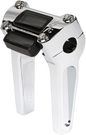 THRASHIN SUPPLY CO. Handlebar Risers - Straight - 6" - Gauge Cutout - Chrome TSC-6025-3
