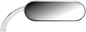 ARLEN NESS Mirror - Micro - Mini - Side View - Oval - Chrome - Right 13-407