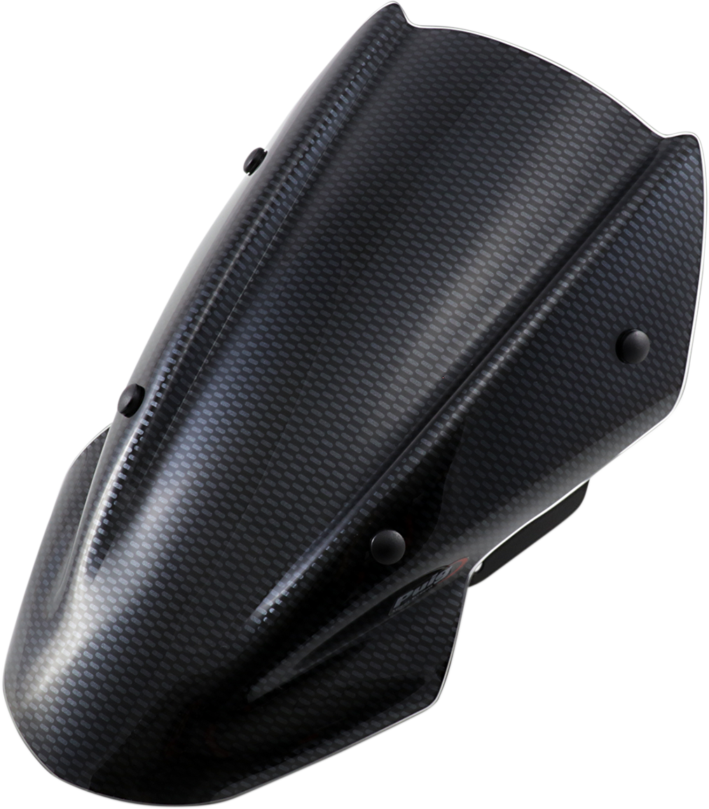 PUIG HI-TECH PARTS New Generation Windscreen - 13-3/8" - Carbon - Kawasaki 9588C