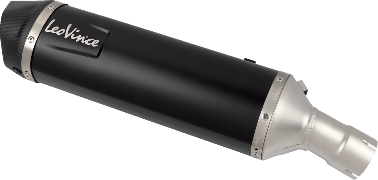 LEOVINCE Slip-On Muffler - Black Stainless Steel 14449EBU