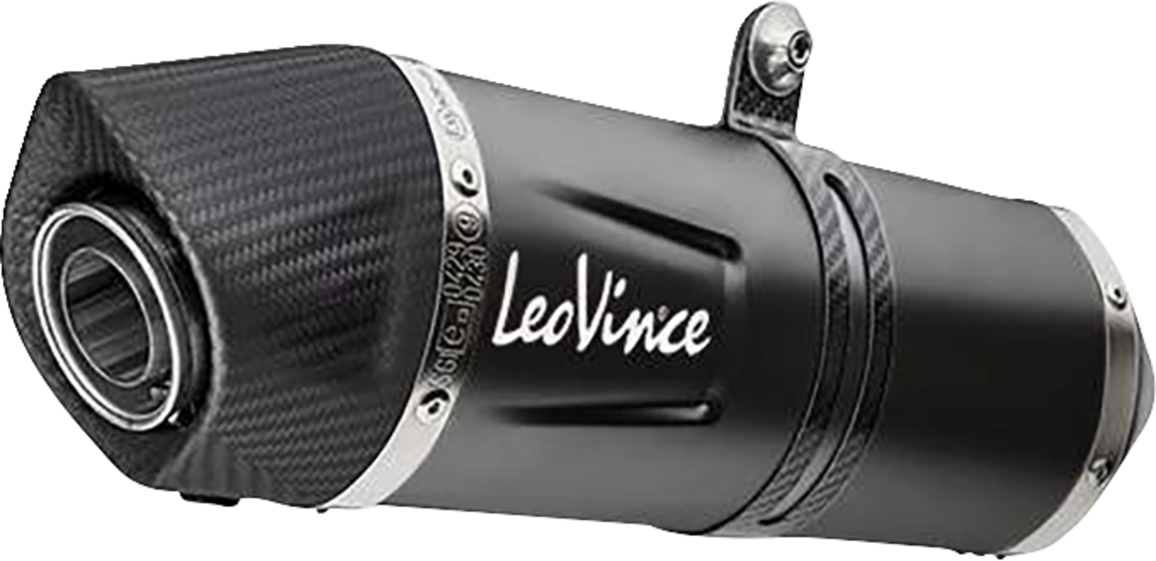 LEOVINCE Slip-On Muffler - Black Stainless Steel 14449EBU