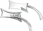 ARLEN NESS Mirror - Micro - Four-Point - Side View - Rectangle - Chrome - Left 13-416