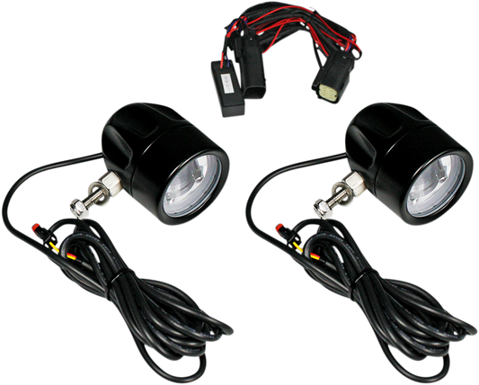 CUSTOM DYNAMICS Fog Light - Black - Clear Lens PB-FOG-SS8-B
