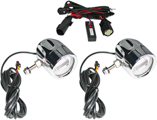 CUSTOM DYNAMICS Fog Light - Chrome - Clear Lens - Universal PB-FOG-UNV-C