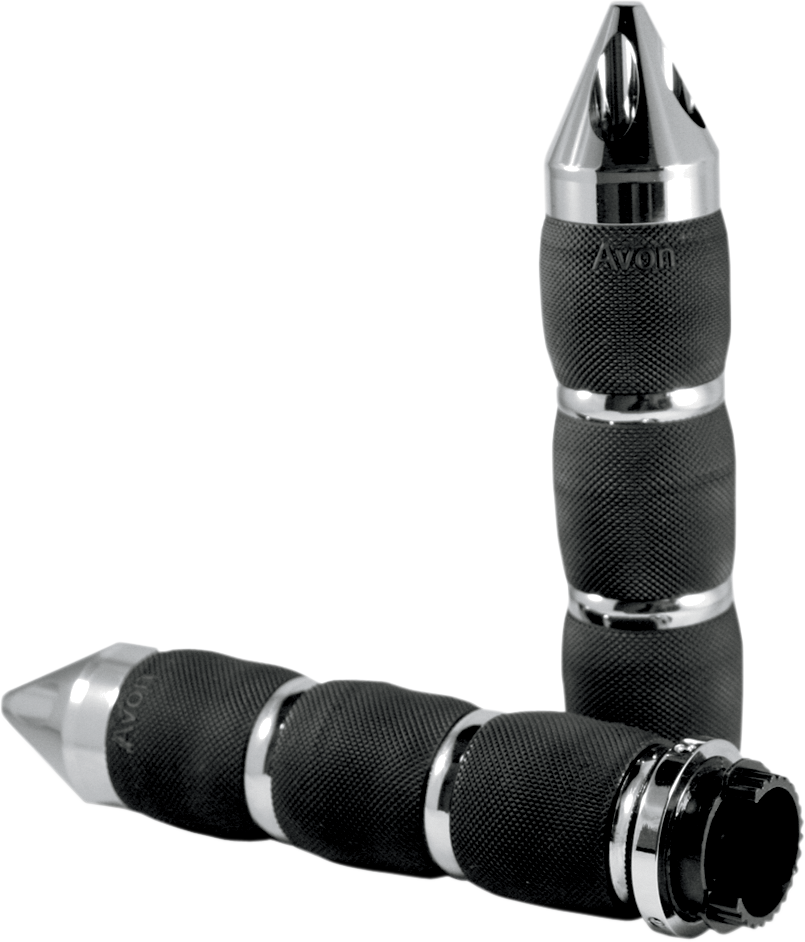 AVON GRIPS Spike Air Cushioned Grips - Touring - Chrome MT-AIR-90-CH-SP