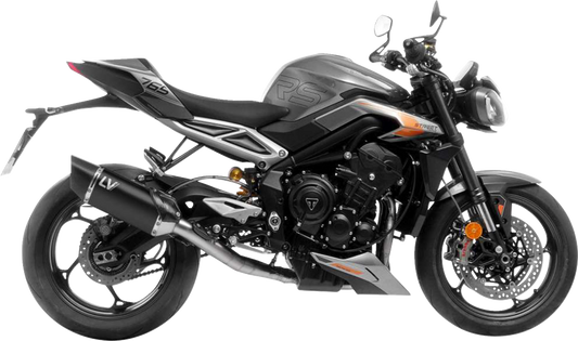 LEOVINCE LV-14 R Exhaust System - 3-into-1 - Black - Street Triple 766 R/RS 15608BU