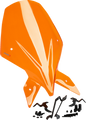 PUIG HI-TECH PARTS New Generation Windscreen - Orange - 1390 Super Duke 21907T