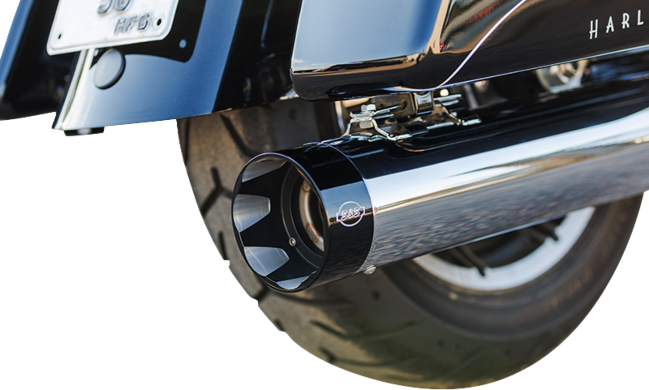S&S CYCLE 2-into-1 Sidewinder Exhaust System - 50-State - Chrome - M8 Touring 550-0758