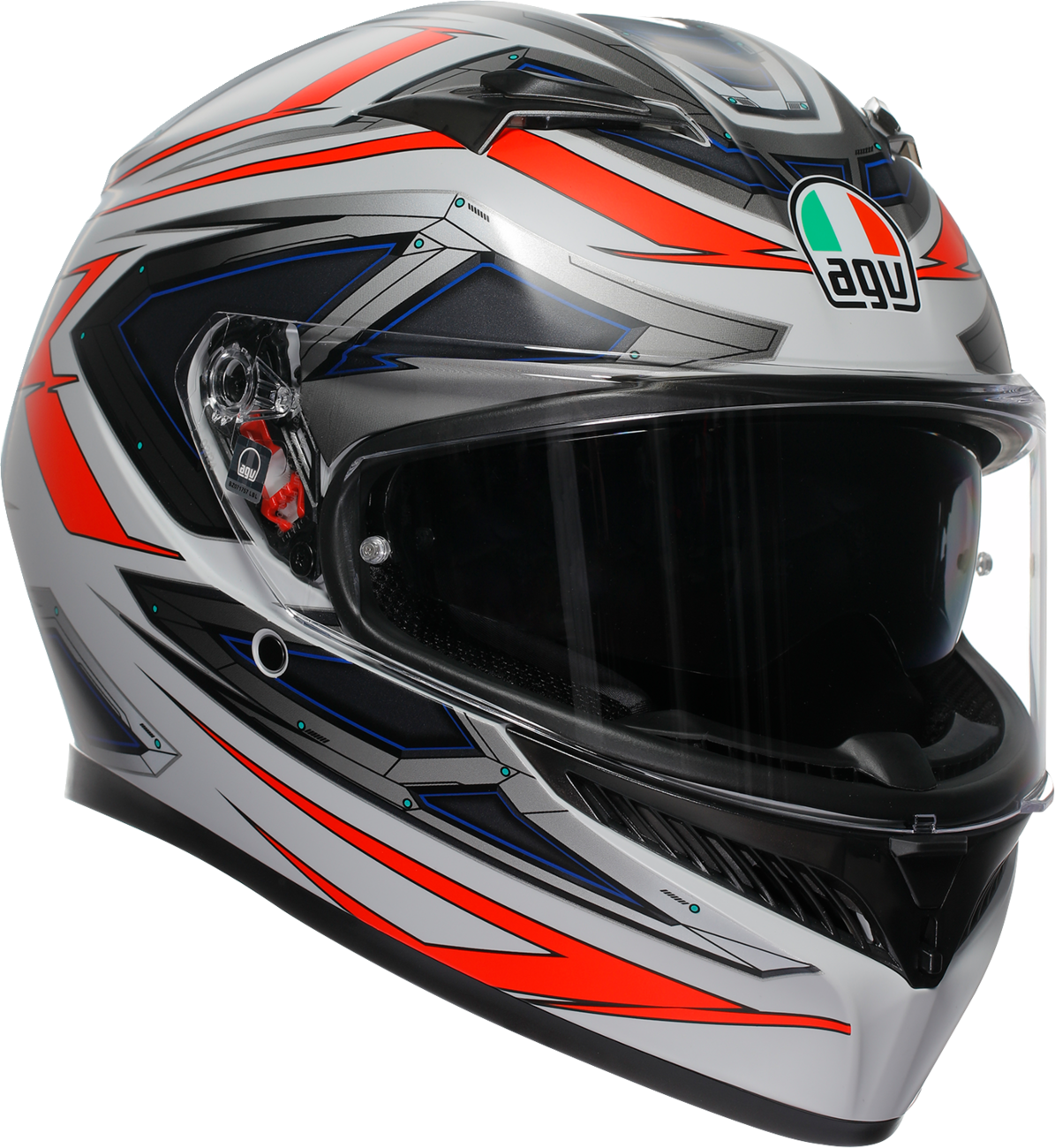 AGV K3 Helmet - Space - Matte White/Red Fluo - 2XL 2118381004-020-XXL