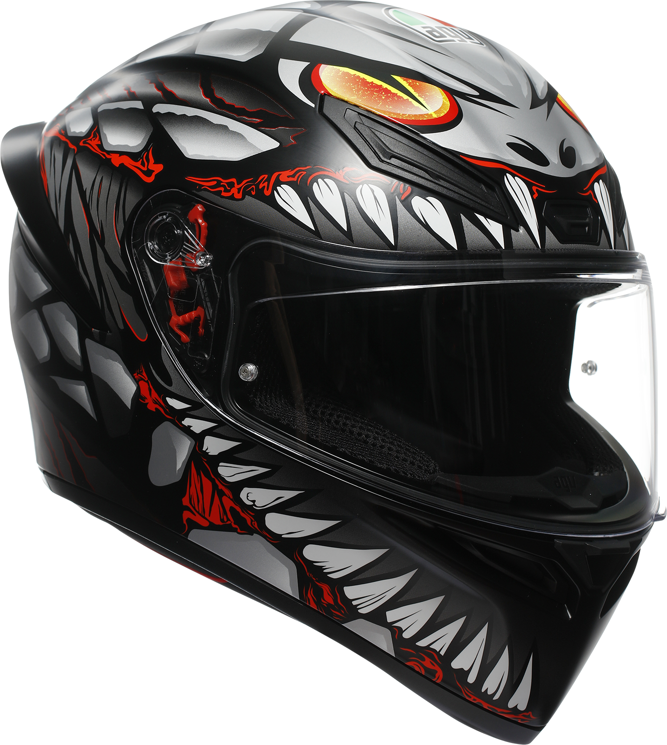 AGV K1 S Helmet - Lyzard - Matte Black/Gray/Red - Small 2118394003-044-S