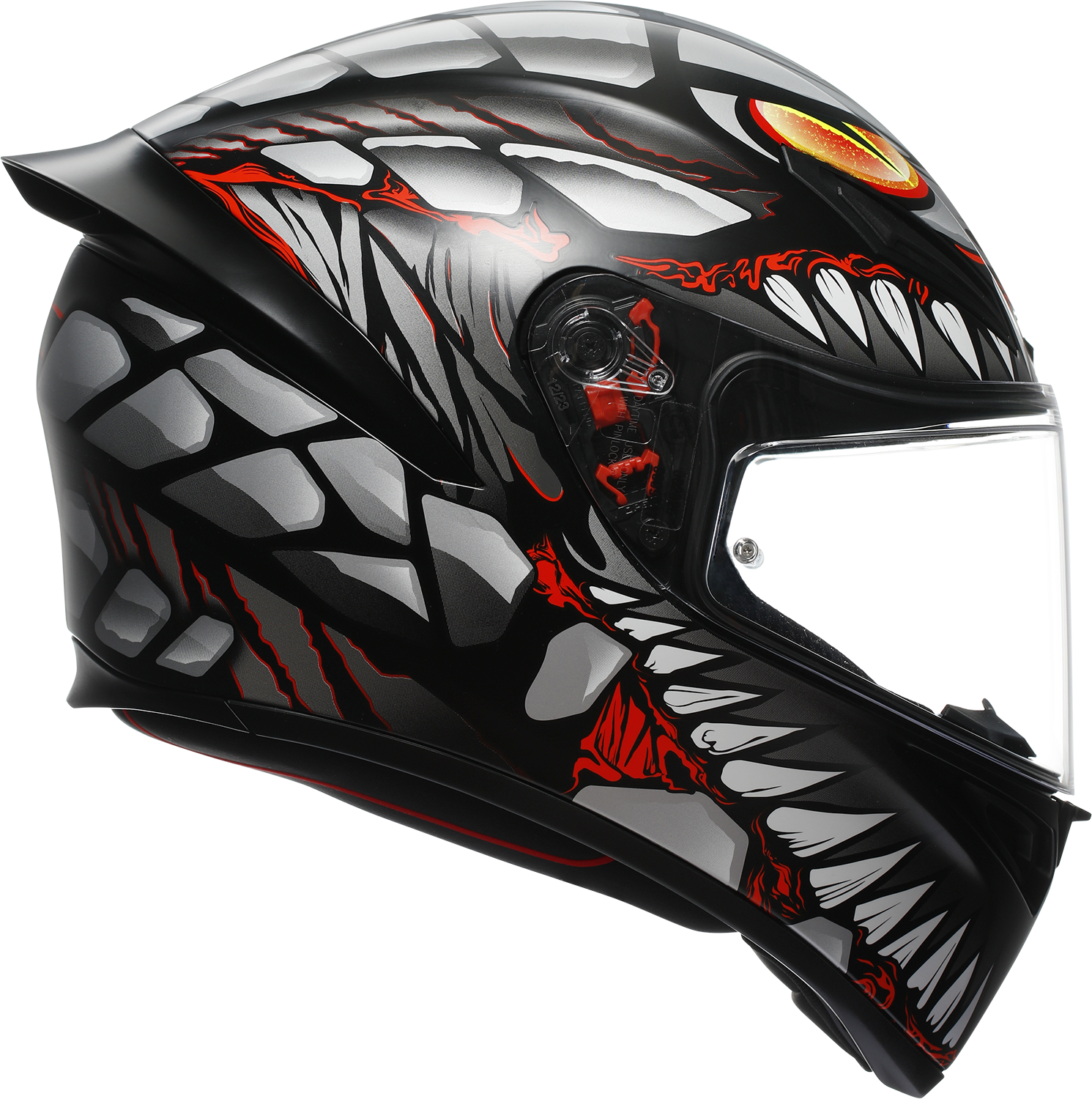 AGV K1 S Helmet - Lyzard - Matte Black/Gray/Red - Small 2118394003-044-S