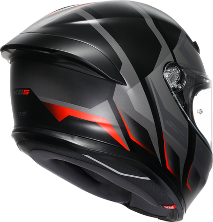 AGV K6 S Helmet - Karve - Matte Black/Gray/Red - Small 2118395002-024-S