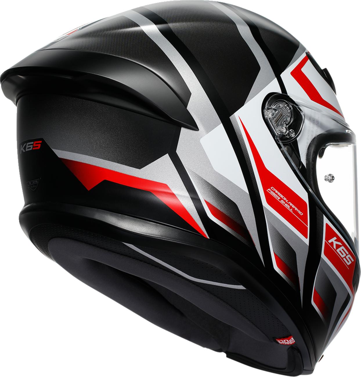 AGV K6 S Helmet - Karve - Matte Black/White/Red - 2XL 2118395002-025-XXL