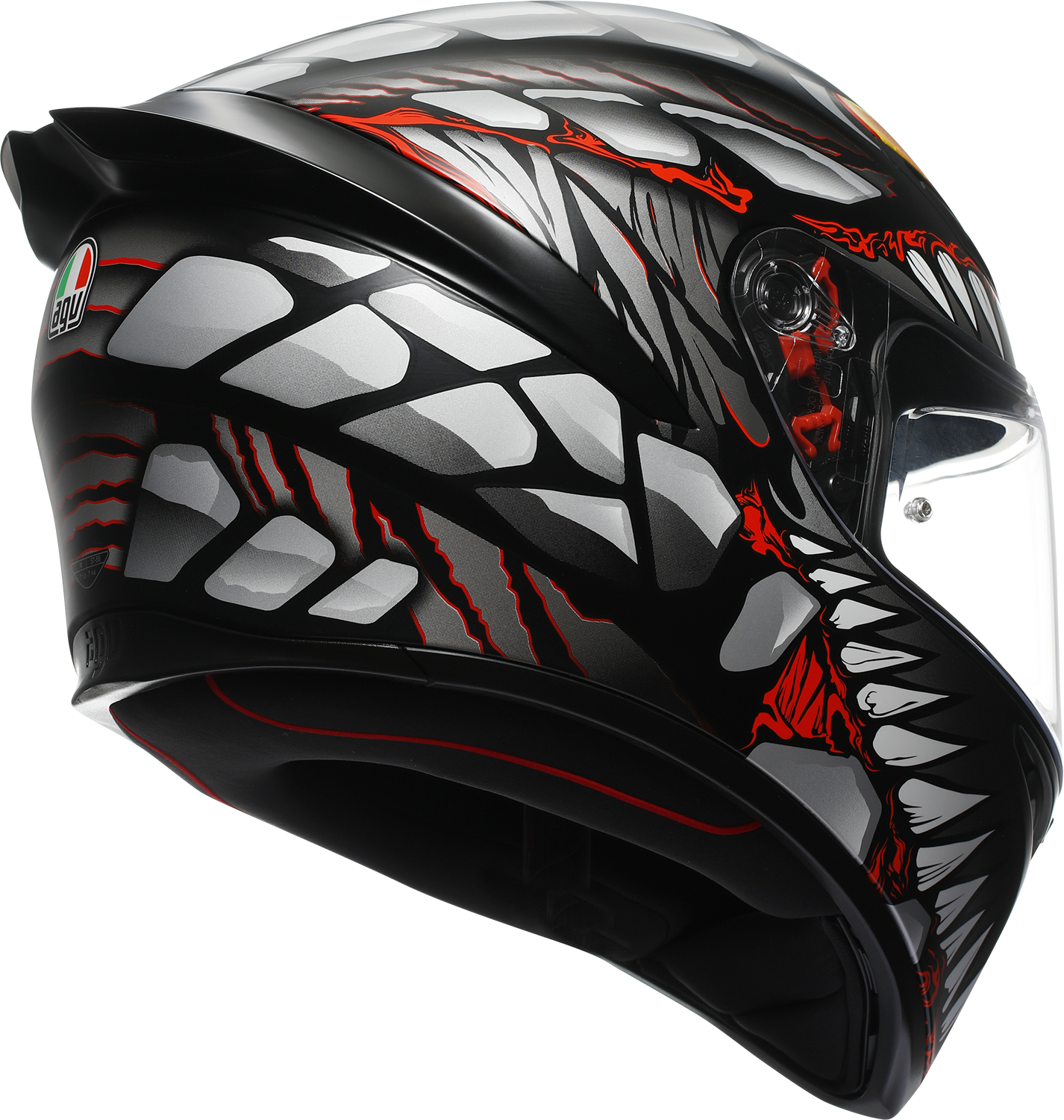 AGV K1 S Helmet - Lyzard - Matte Black/Gray/Red - Small 2118394003-044-S