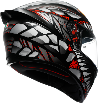 AGV K1 S Helmet - Lyzard - Matte Black/Gray/Red - Small 2118394003-044-S