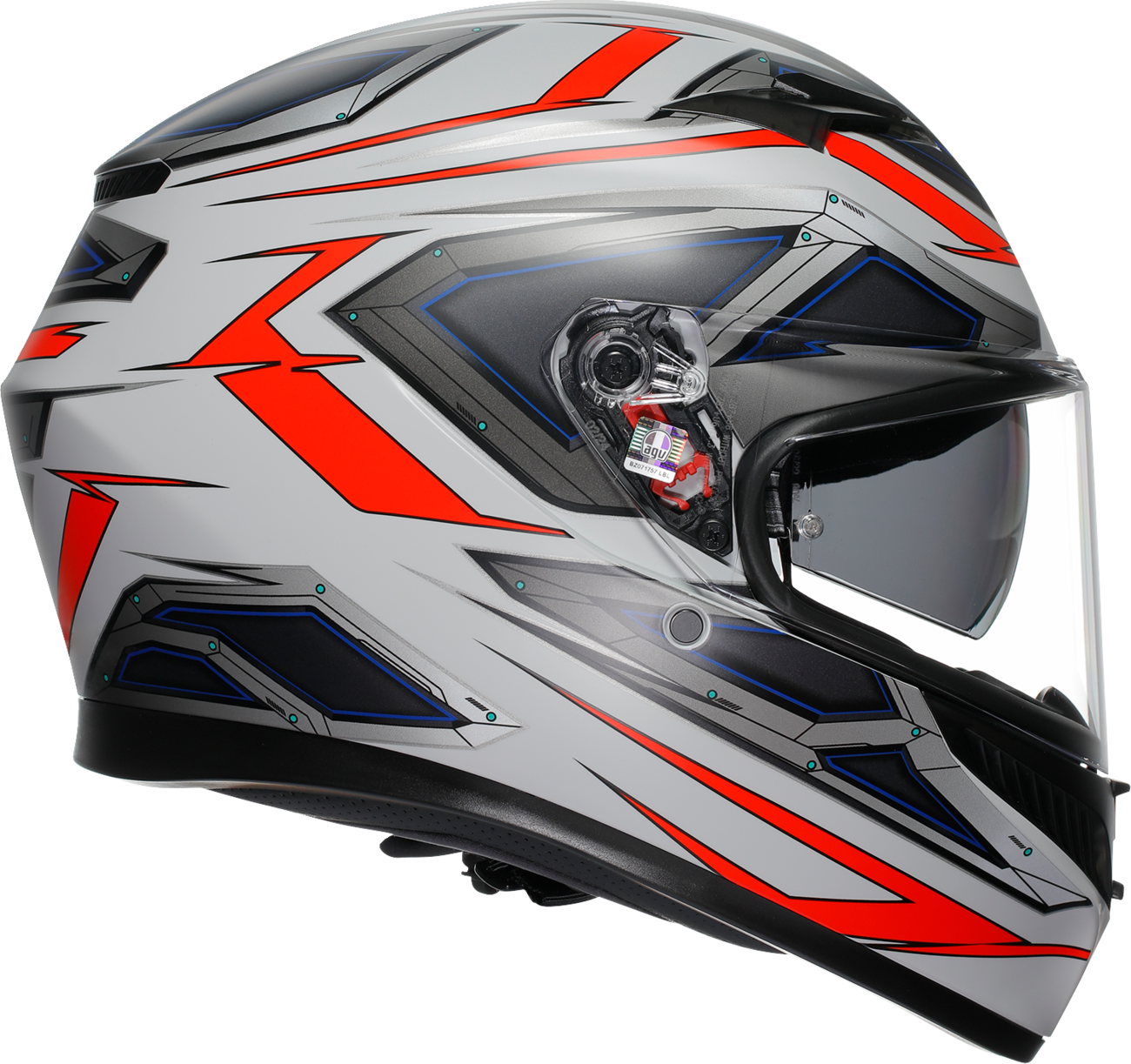 AGV K3 Helmet - Space - Matte White/Red Fluo - Small 2118381004-020-S
