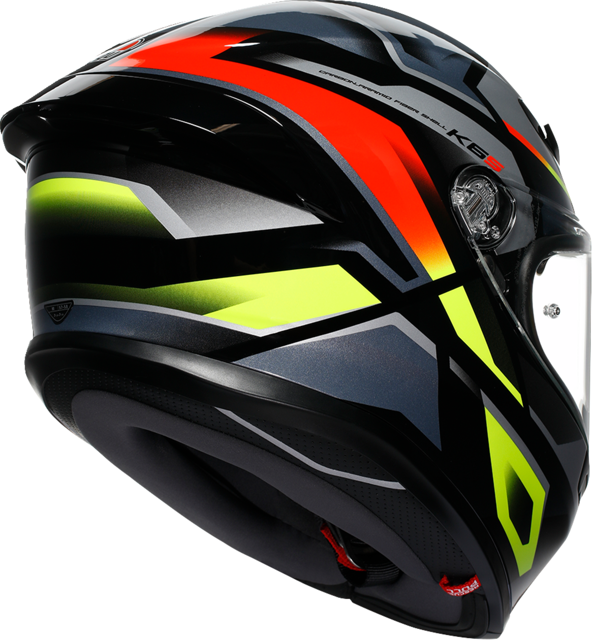 AGV K6 S Helmet - Erazer - Black/Red/Yellow Fluo - XL 2118395002-026-XL