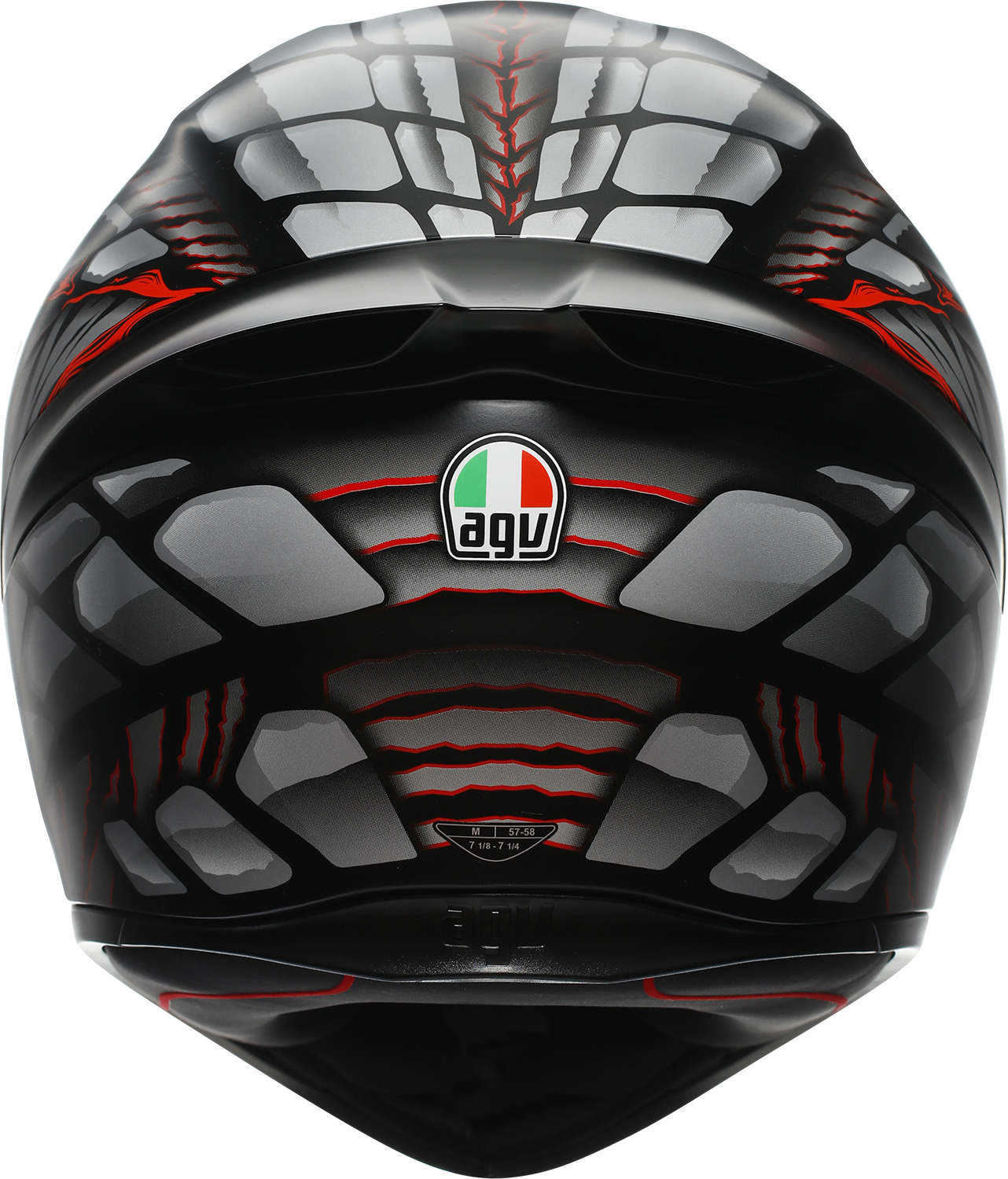 AGV K1 S Helmet - Lyzard - Matte Black/Gray/Red - Small 2118394003-044-S