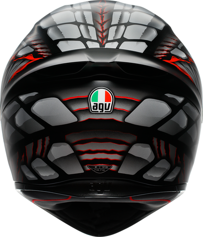 AGV K1 S Helmet - Lyzard - Matte Black/Gray/Red - Small 2118394003-044-S
