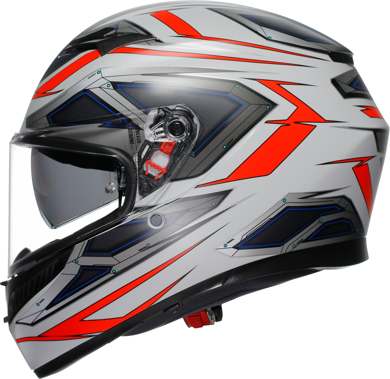 AGV K3 Helmet - Space - Matte White/Red Fluo - 2XL 2118381004-020-XXL