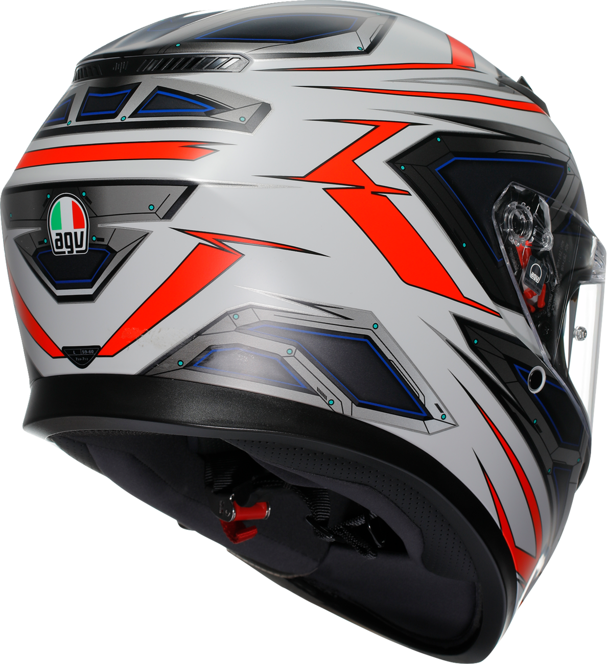 AGV K3 Helmet - Space - Matte White/Red Fluo - XL 2118381004-020-XL