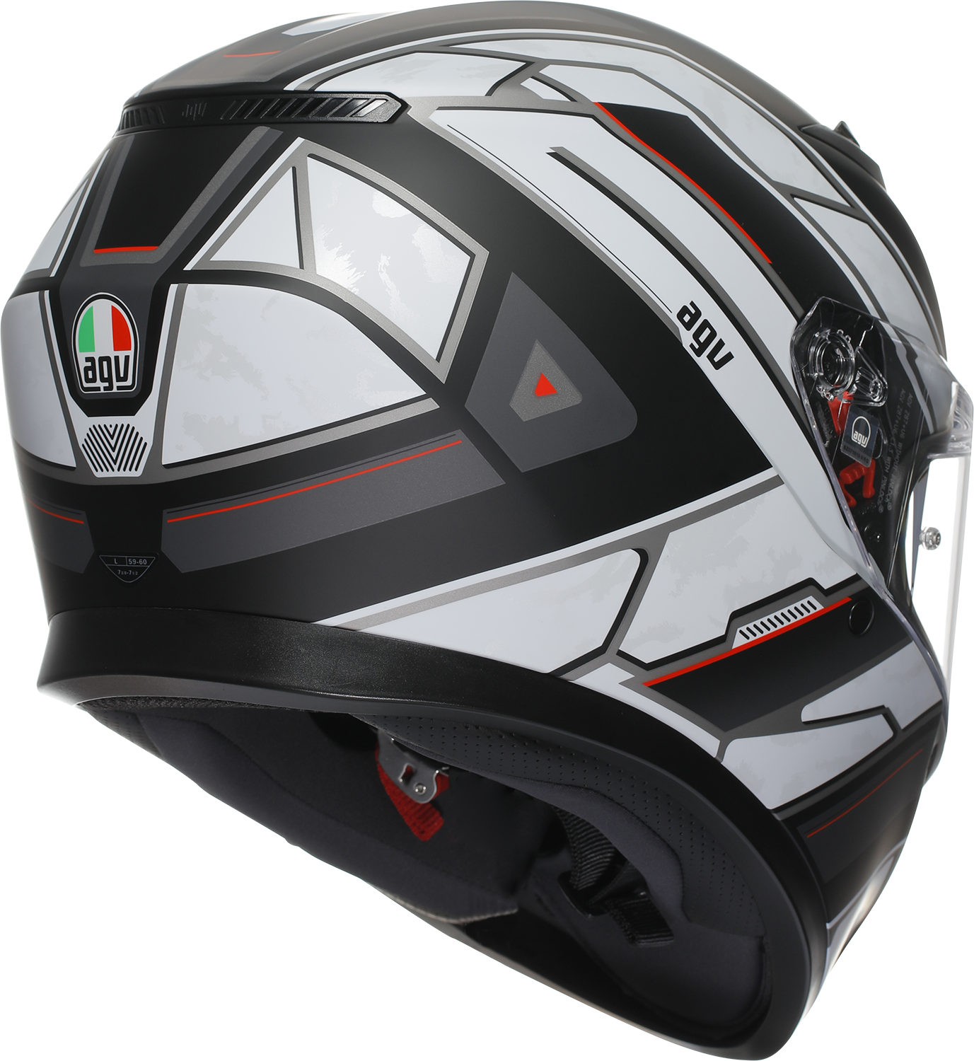 AGV K3 Helmet - Rivia - Matte Black/White - Small 2118381004-019-S