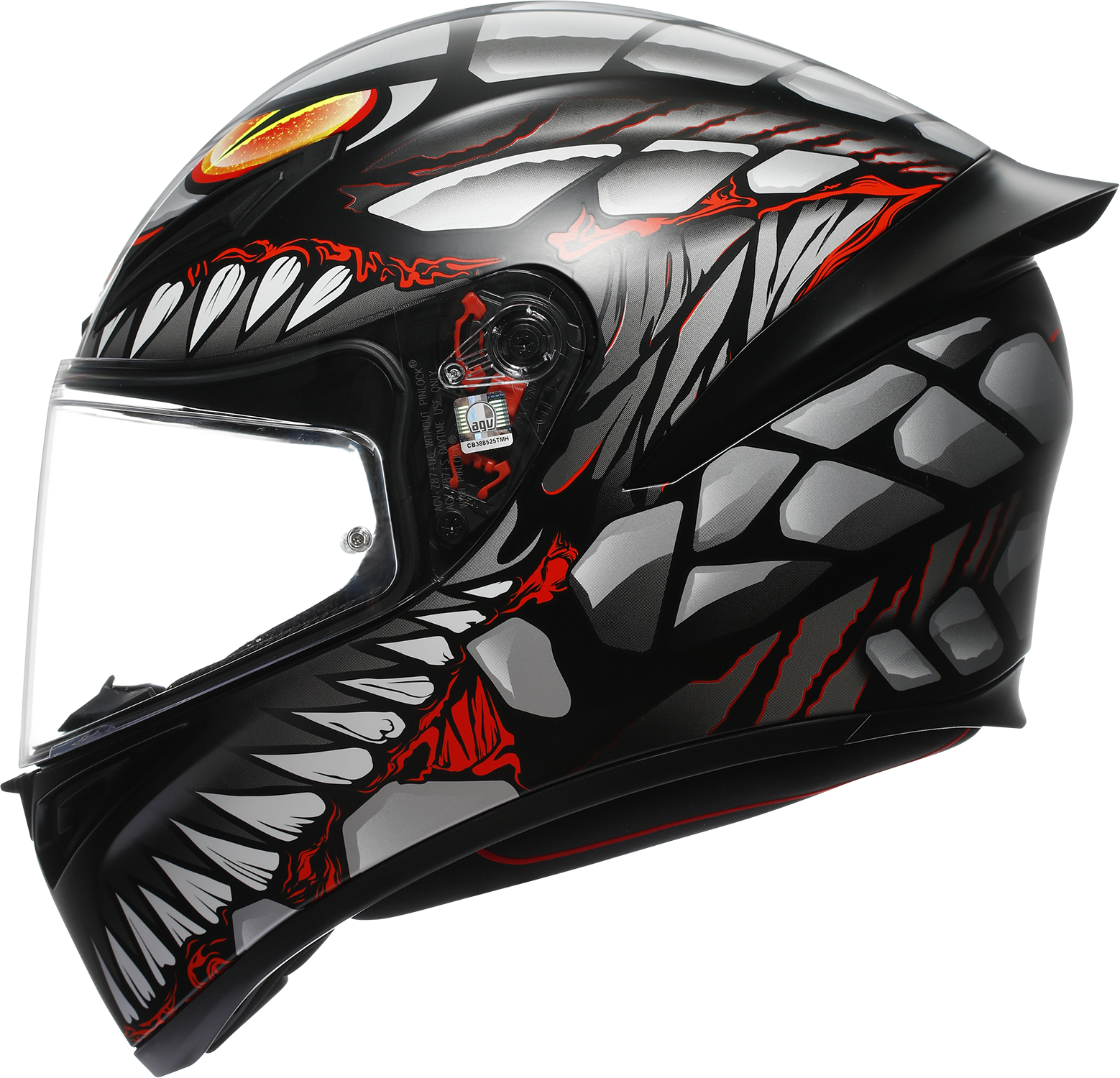AGV K1 S Helmet - Lyzard - Matte Black/Gray/Red - Small 2118394003-044-S