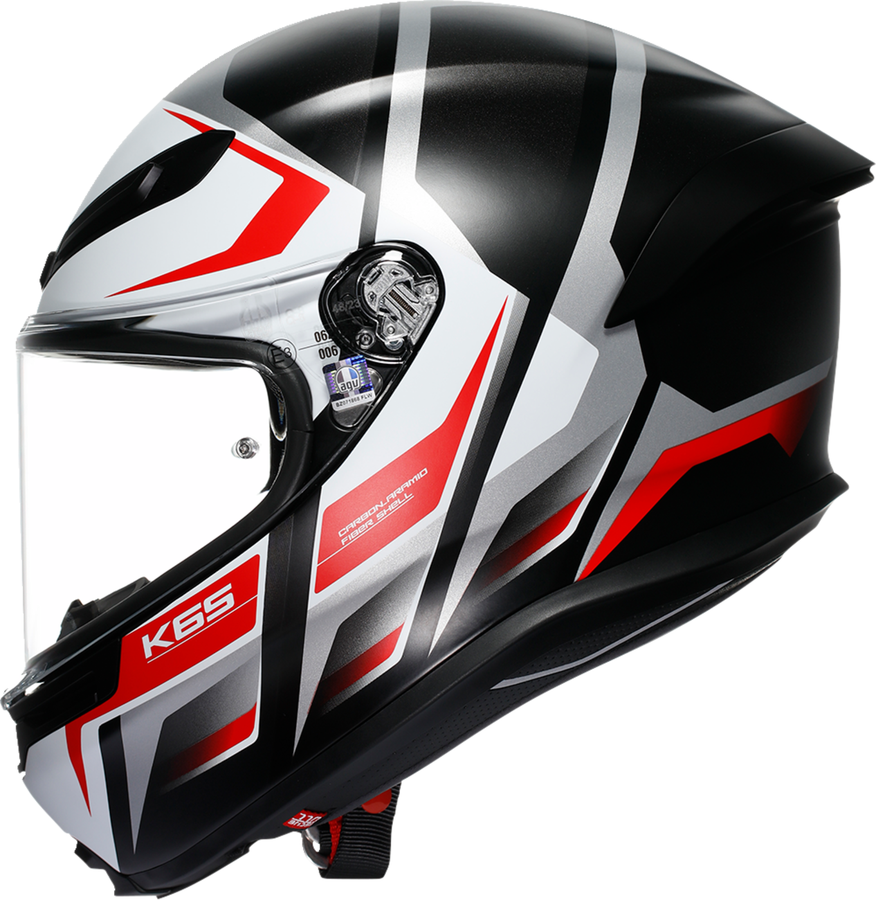 AGV K6 S Helmet - Karve - Matte Black/White/Red - 2XL 2118395002-025-XXL