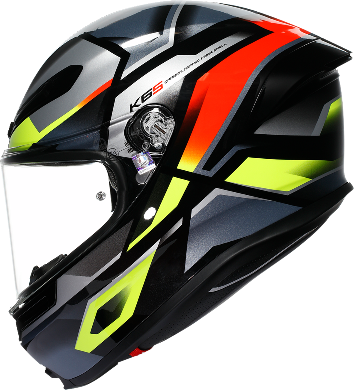AGV K6 S Helmet - Erazer - Black/Red/Yellow Fluo - XL 2118395002-026-XL