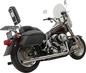 BASSANI XHAUST 2-into-2 True Dual Drag Pipe Exhaust System - Chrome - Twin Cam - Softail 1S98P