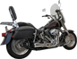 BASSANI XHAUST 2-into-1 Ripper Exhaust System - Short - Chrome - Twin Cam Softails 1S6C