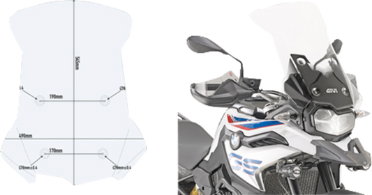 GIVI Windshield - Clear - BMW D5127ST