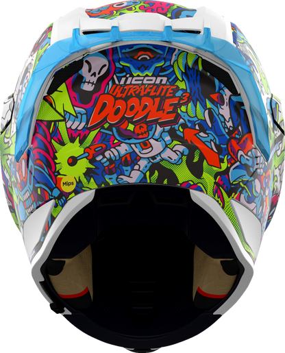 ICON Ultraflite Helmet - Doodle 3 - MIPS® - Blue - XL 0101-18065