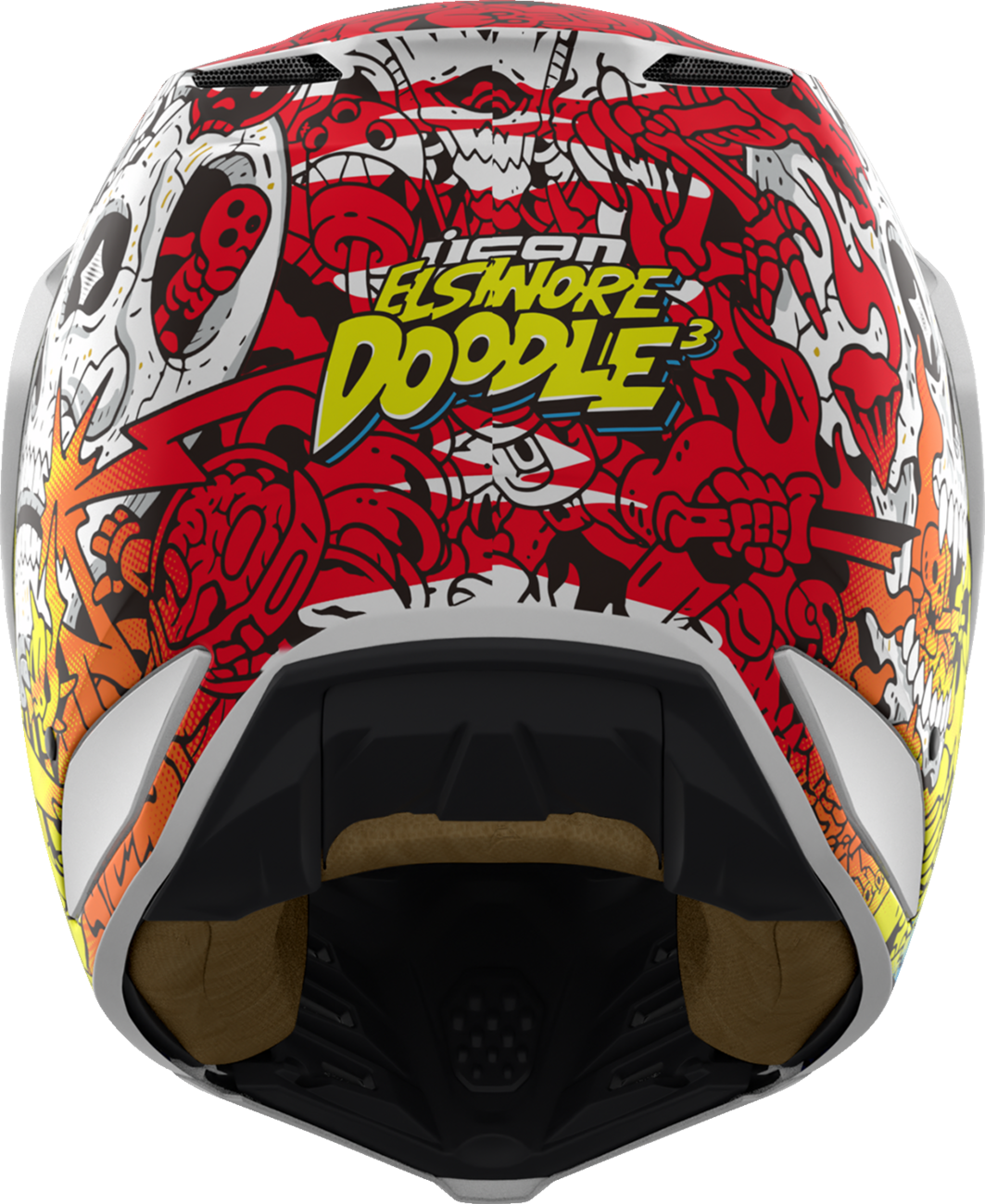 ICON Elsinore™ Helmet - Doodle 3 - White - Large 0104-3440