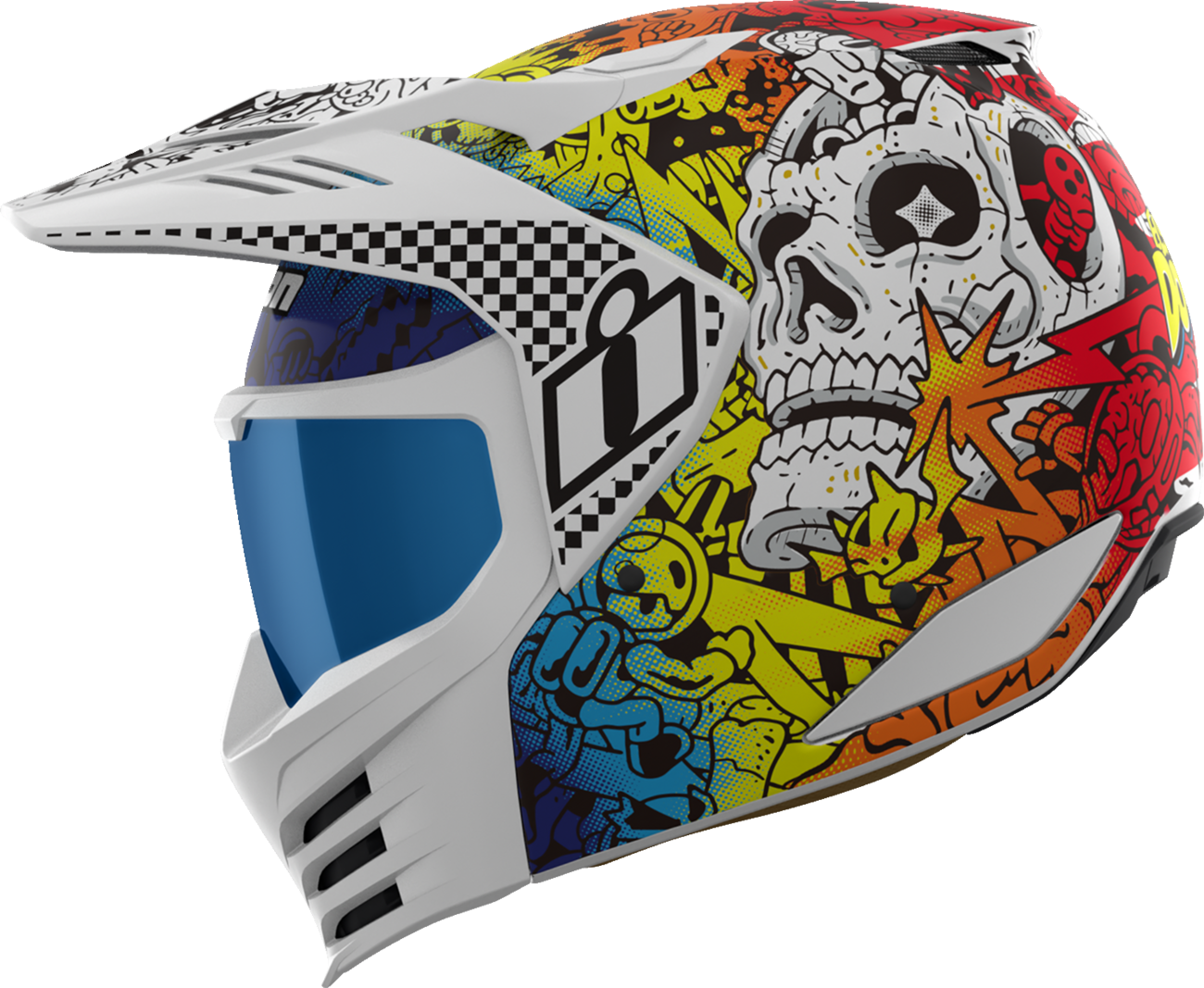 ICON Elsinore™ Helmet - Doodle 3 - White - Small 0104-3438