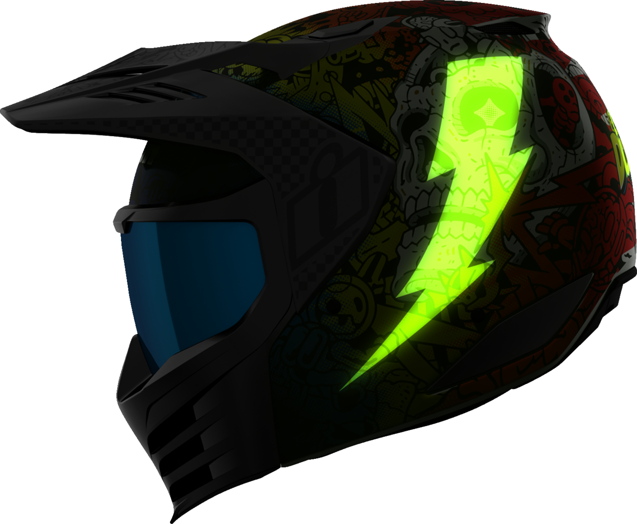 ICON Elsinore™ Helmet - Doodle 3 - White - XS 0104-3437