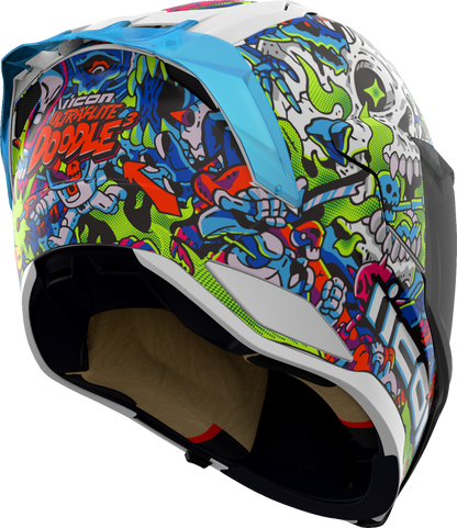 ICON Ultraflite Helmet - Doodle 3 - MIPS® - Blue - 2XL 0101-18066