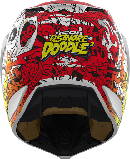ICON Elsinore™ Helmet - Doodle 3 - White - Small 0104-3438