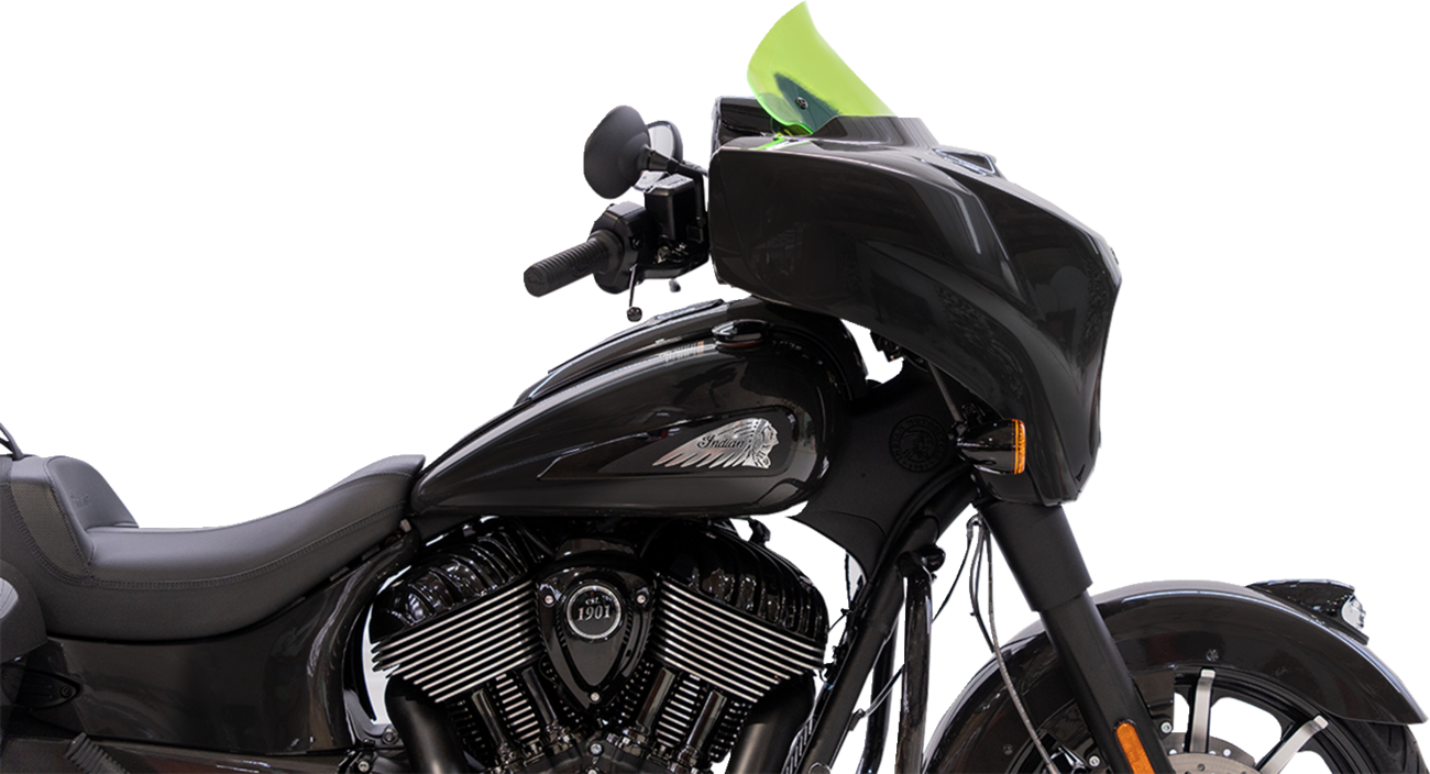 KLOCK WERKS Ice Flare® Windshield - 10" - Green Ice - '14-'26 Indian KWW-04-0634