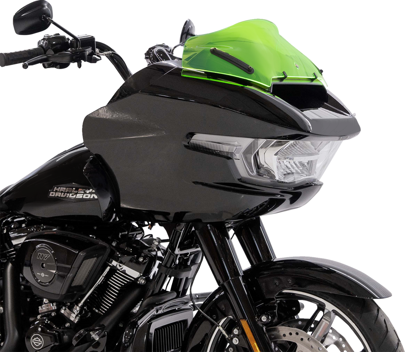 KLOCK WERKS Ice Flare® Windshield - 8" - Green Ice - '23-'25 FLTRX KWW-01-0753